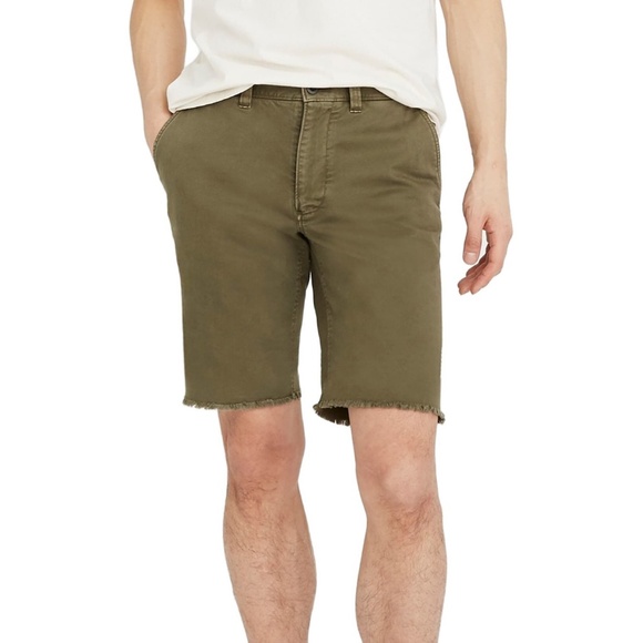mens raw hem shorts